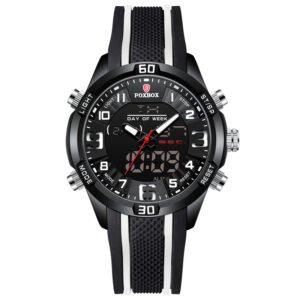 FOXBOX Men's Dual Display Waterproof Chronograph Watch