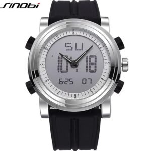 SINOBI 9368 Dual-Movement Men's Waterproof Quartz Chronograph Sports Watch