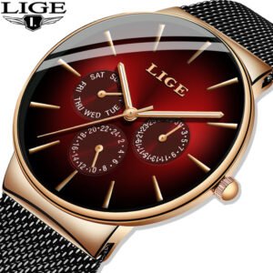 LIGE Men's Luxury 30M Waterproof Quartz Watch